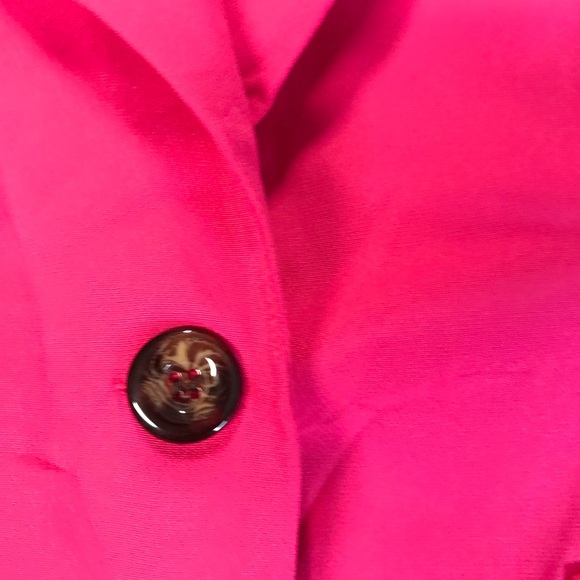 One Button Blazer Women’s Size Medium Color Pink Long Sleeve V-Neck . - Picture 13 of 15